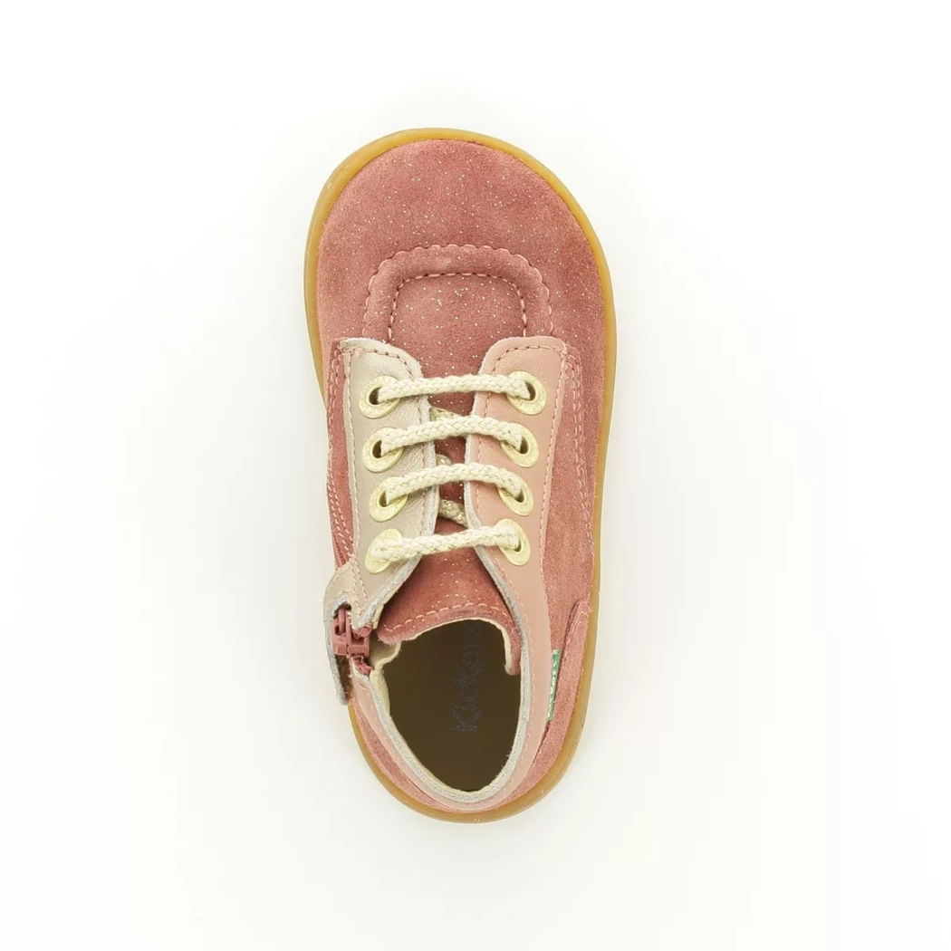 Image (6) de la chaussures Kickers - Bottines Rose en Cuir nubuck