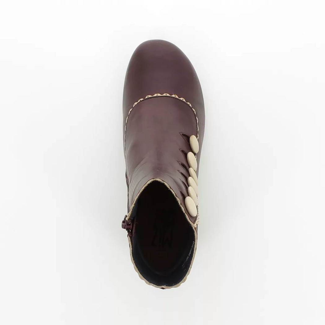 Image (6) de la chaussures Miz Mooz - Boots Bordeaux en Cuir