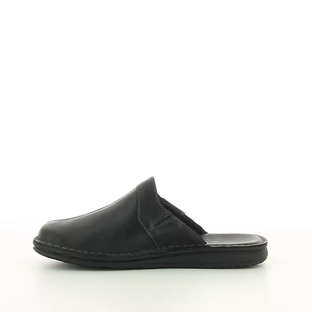Image (4) de la chaussures Calba - Pantoufles et Chaussons Noir en Cuir