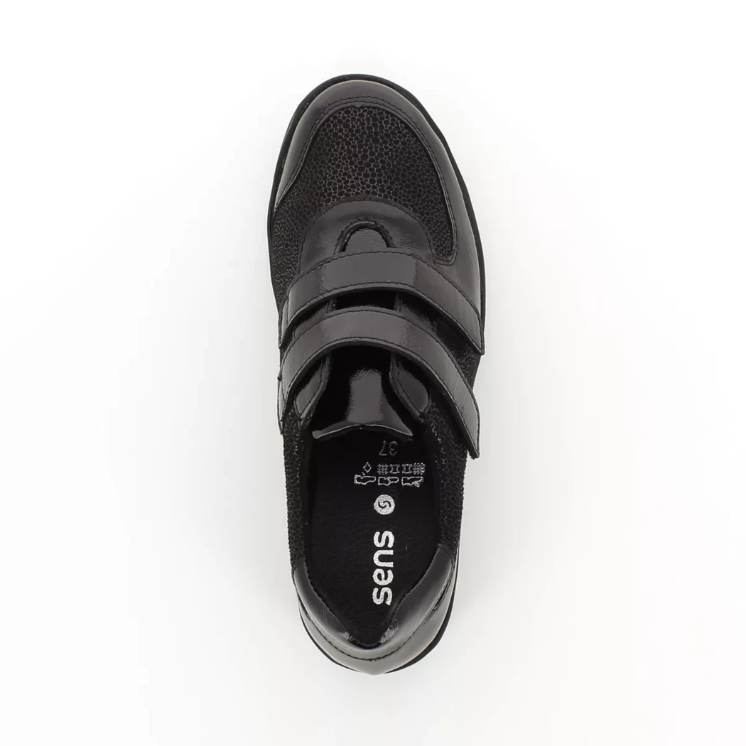 Image (6) de la chaussures Sens - Chaussures à velcro Noir en Cuir vernis