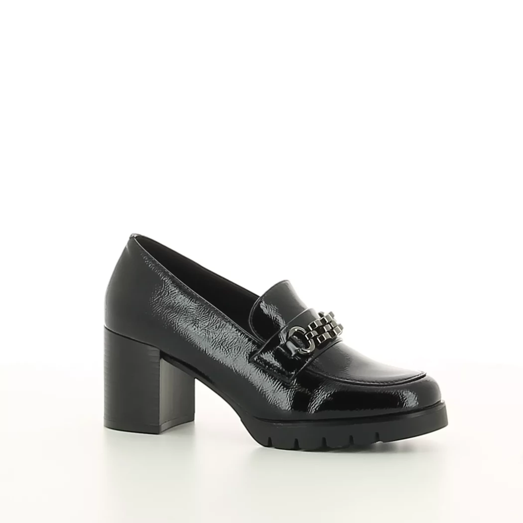 Image (1) de la chaussures Double Heart - Mocassins Noir en Cuir vernis