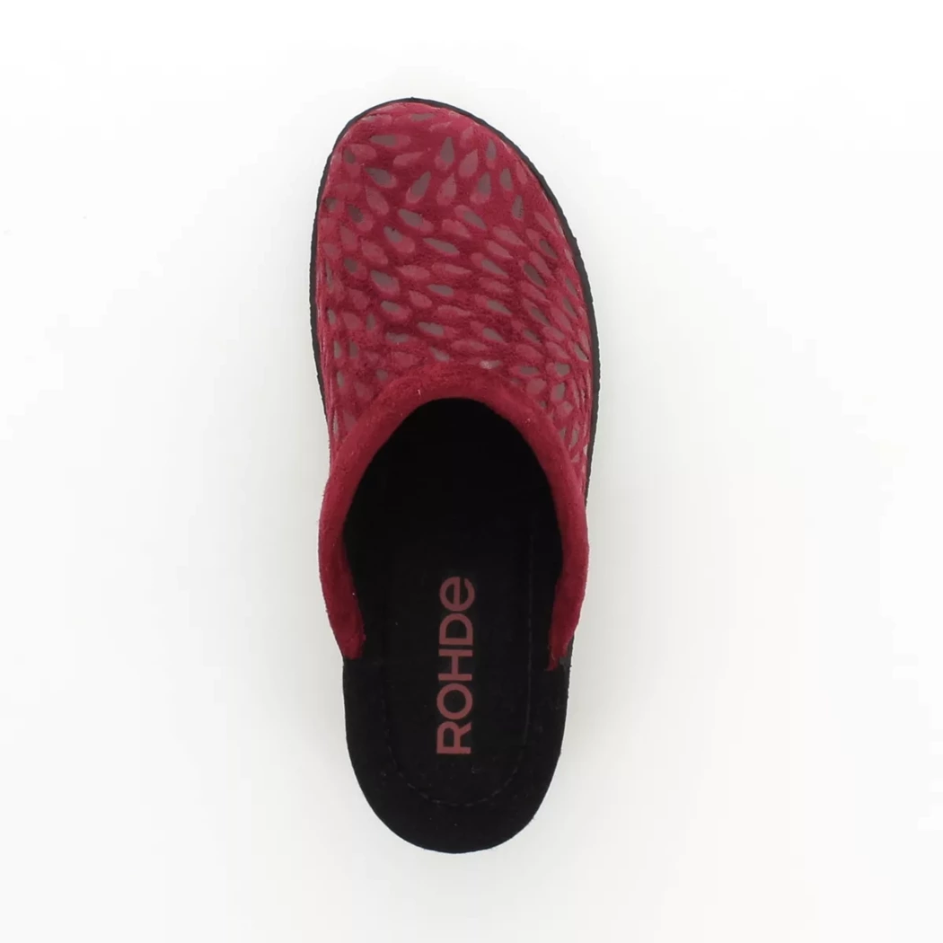 Image (6) de la chaussures Rohde - Pantoufles et Chaussons Rouge en Cuir synthétique