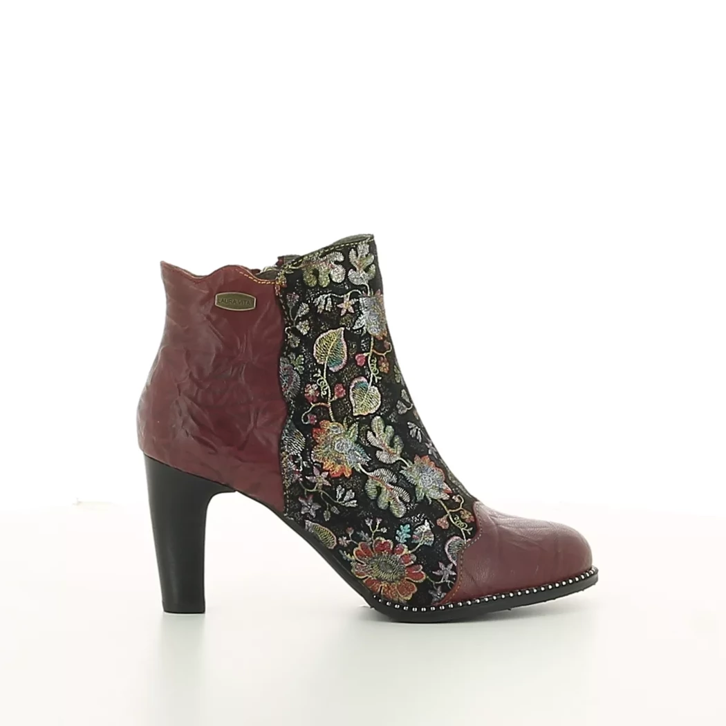 Image (2) de la chaussures Laura Vita - Boots Bordeaux en Cuir et textile