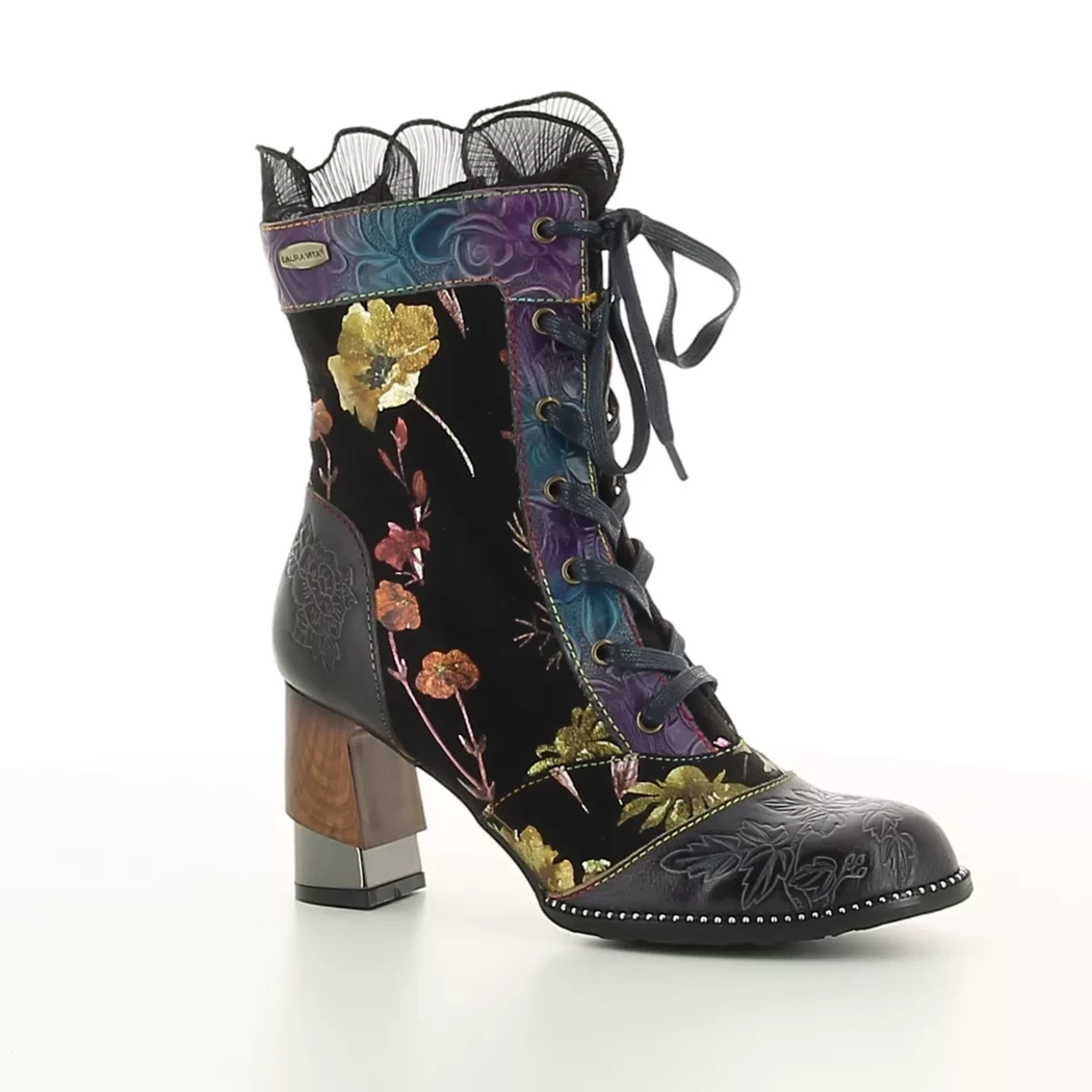Image (1) de la chaussures Laura Vita - Bottines Violet / Lilas en Cuir