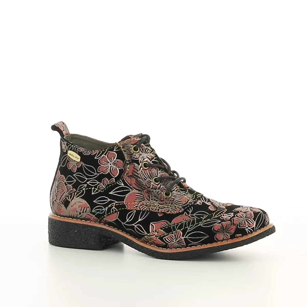Image (1) de la chaussures Laura Vita - Chaussures à lacets Noir en Cuir nubuck