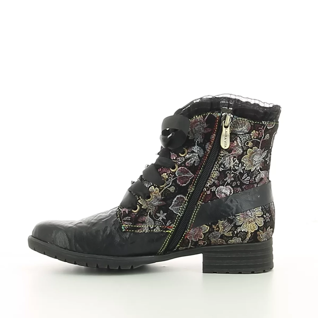 Image (4) de la chaussures Laura Vita - Bottines Noir en Cuir et textile