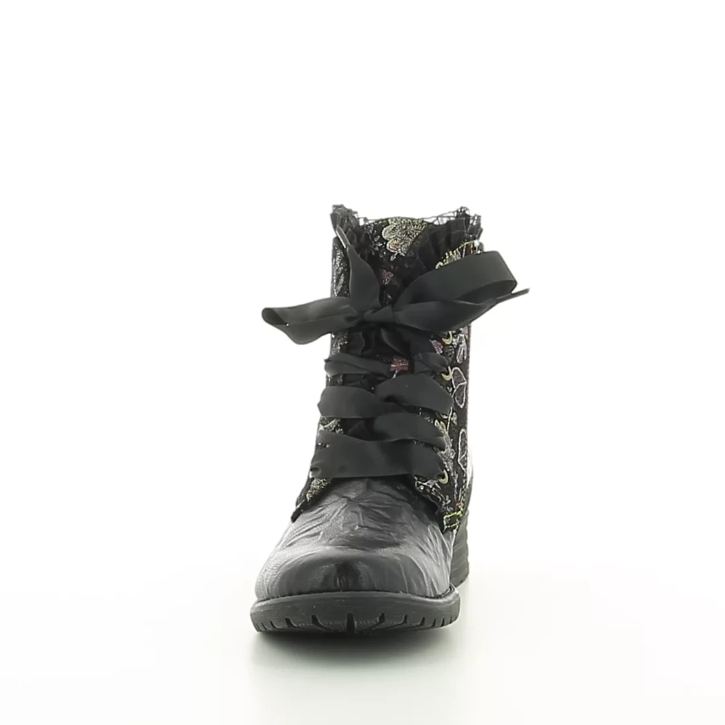 Image (5) de la chaussures Laura Vita - Bottines Noir en Cuir et textile