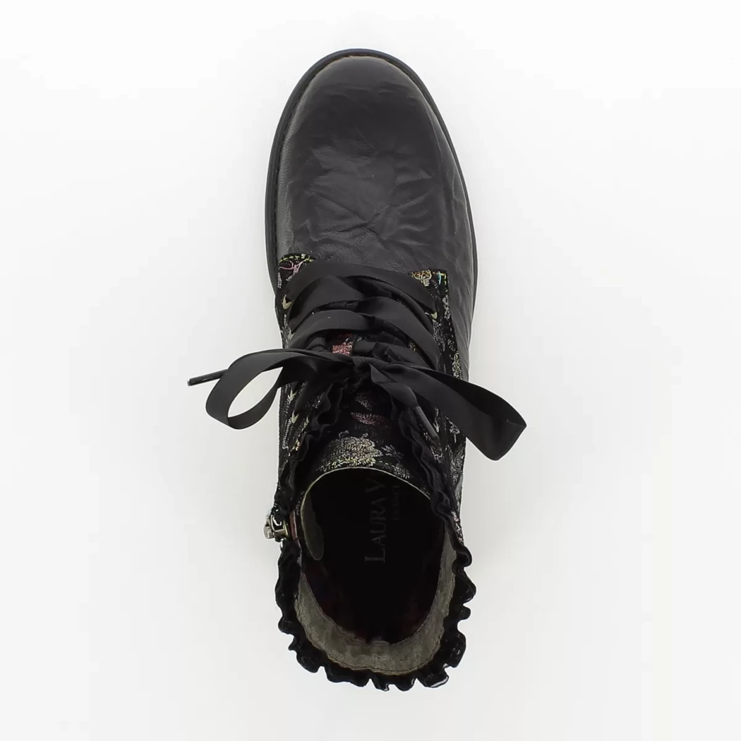 Image (6) de la chaussures Laura Vita - Bottines Noir en Cuir et textile