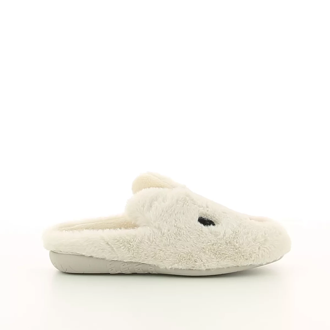 Image (2) de la chaussures Vulladi - Pantoufles et Chaussons Blanc en Textile