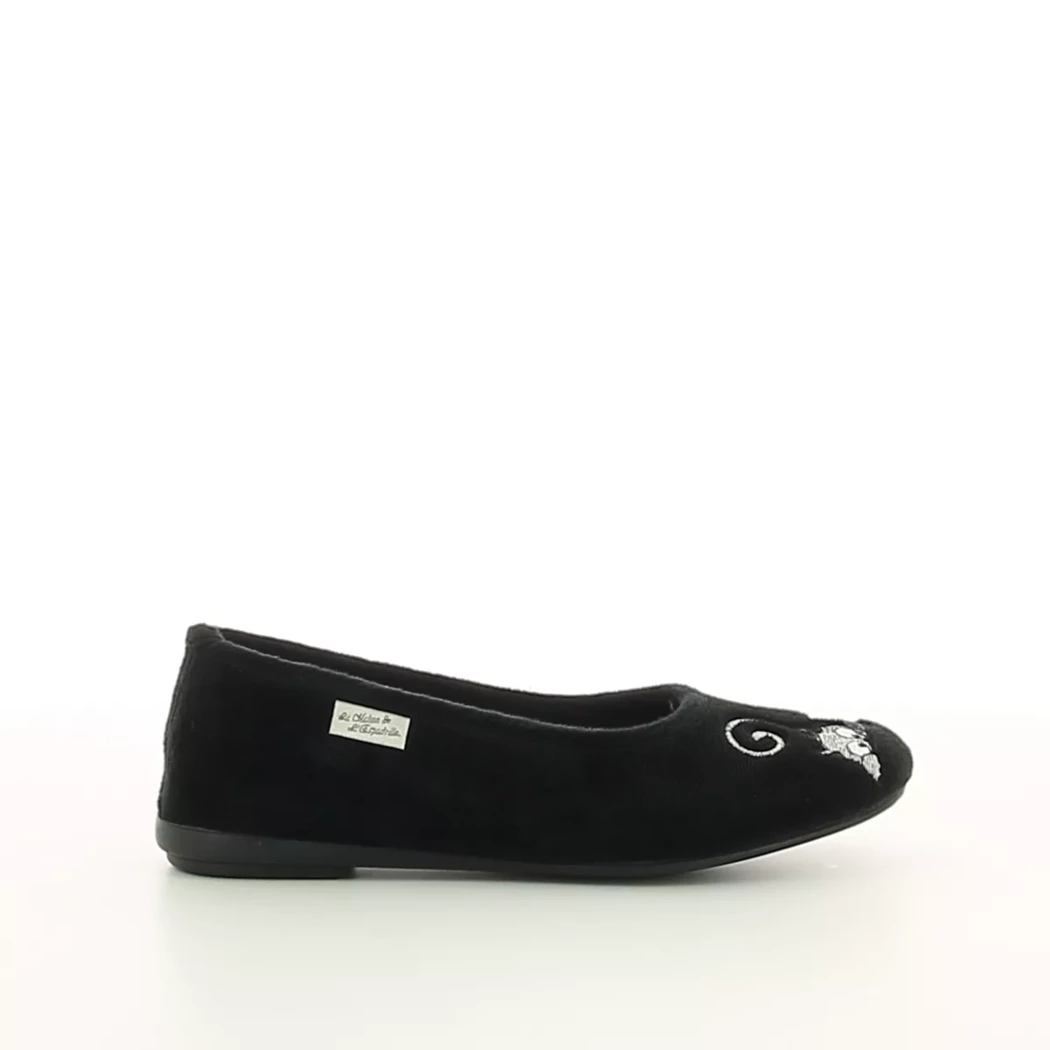 Image (2) de la chaussures La Maison de l'Espadrille - Pantoufles et Chaussons Noir en Textile