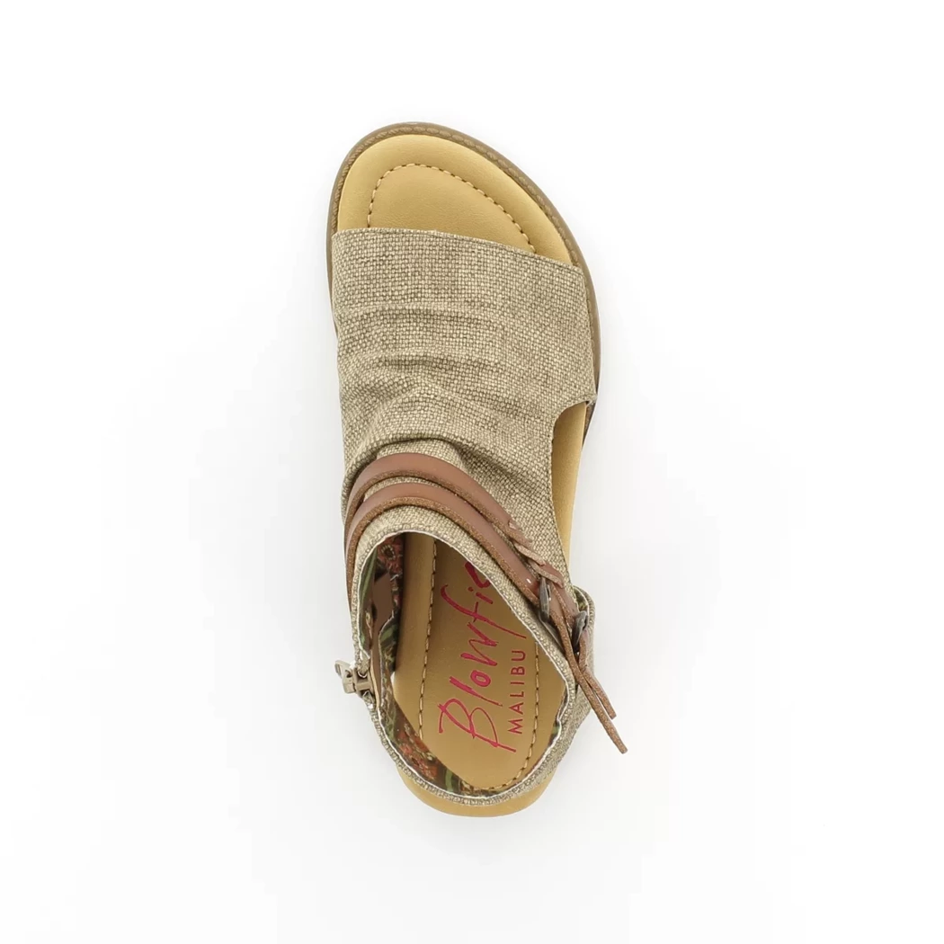 Image (6) de la chaussures Blowfish - Sandales et Nu-Pieds Taupe en Textile