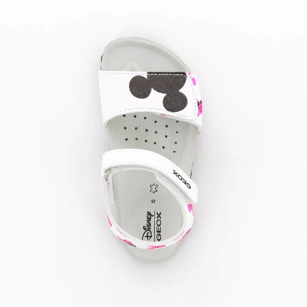 Image (6) de la chaussures Geox - Sandales et Nu-Pieds Blanc en Cuir synthétique