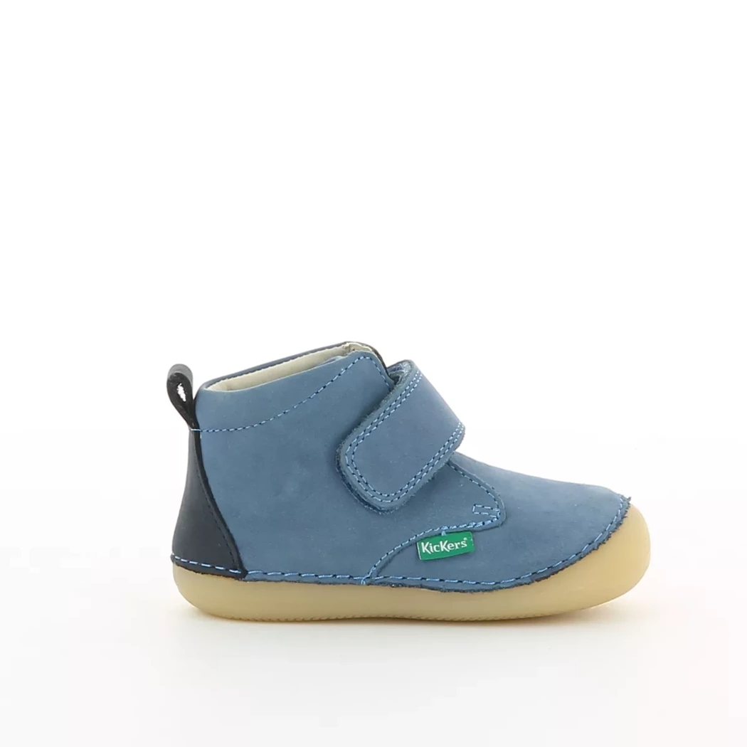 Image (2) de la chaussures Kickers - Bottines Bleu en Cuir nubuck