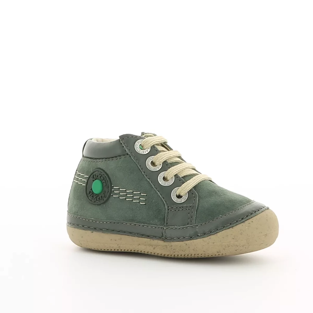 Image (1) de la chaussures Kickers - Bottines Vert en Cuir nubuck