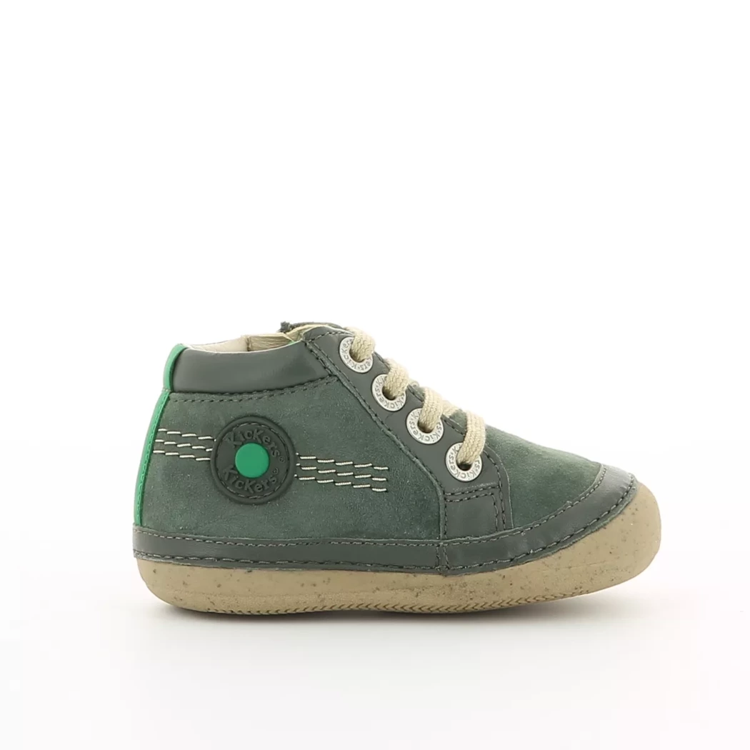 Image (2) de la chaussures Kickers - Bottines Vert en Cuir nubuck