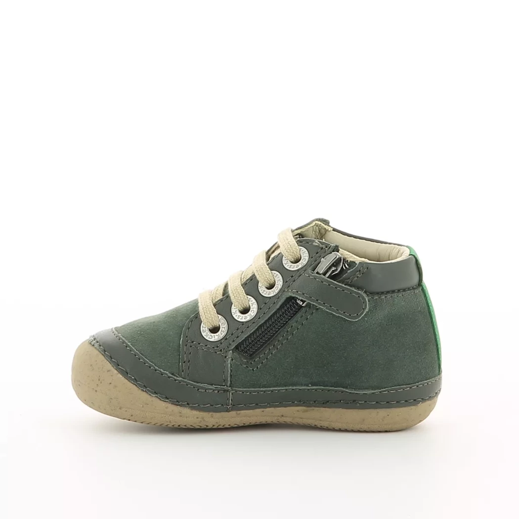 Image (4) de la chaussures Kickers - Bottines Vert en Cuir nubuck