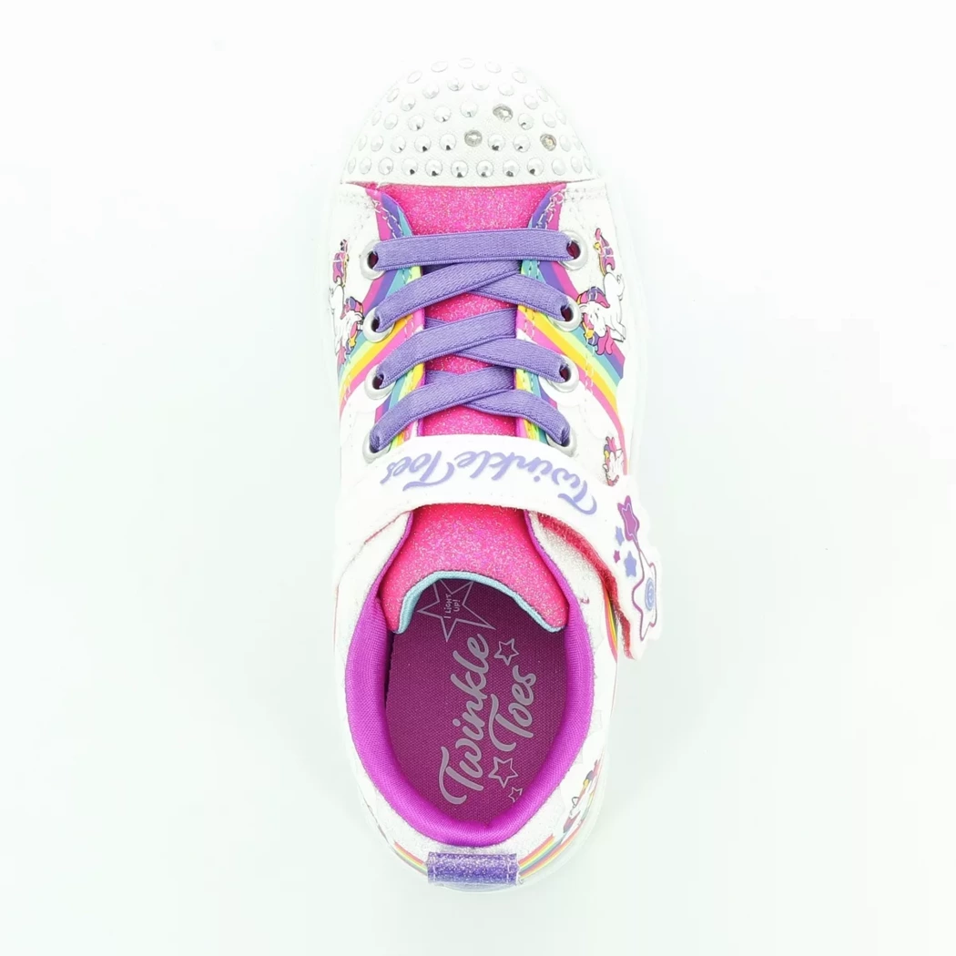 Image (6) de la chaussures Skechers - Baskets Blanc en Textile