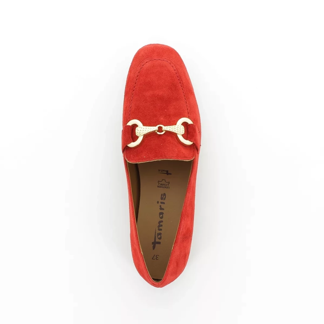 Image (6) de la chaussures Tamaris - Mocassins Rouge en Cuir nubuck