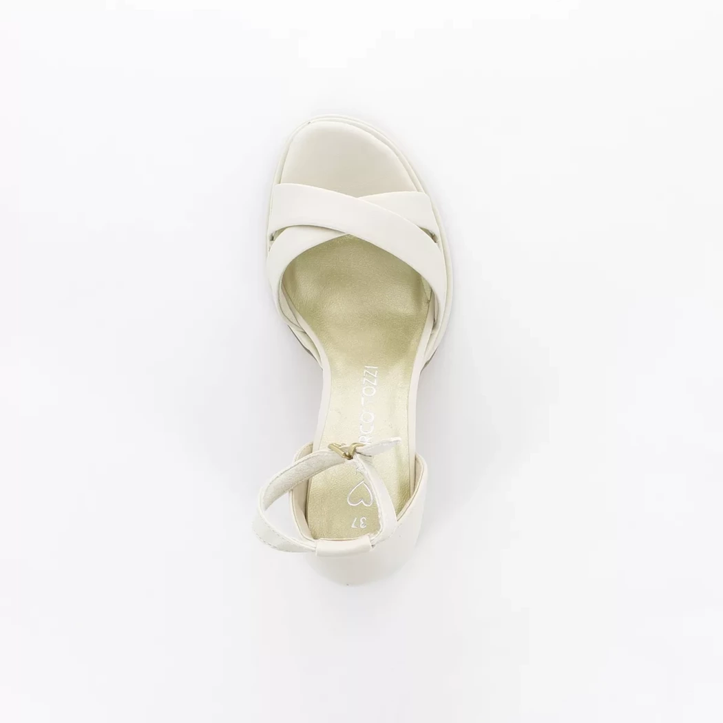 Image (6) de la chaussures Marco Tozzi - Sandales et Nu-Pieds Blanc en Cuir synthétique