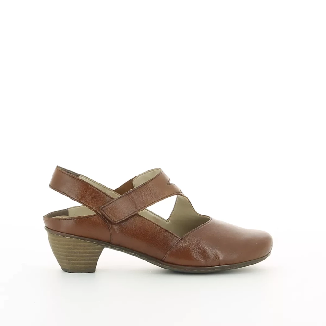 Image (2) de la chaussures Rieker - Escarpins Cuir naturel / Cognac en Cuir