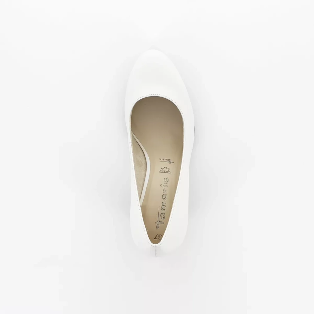 Image (6) de la chaussures Tamaris - Escarpins Blanc en Cuir