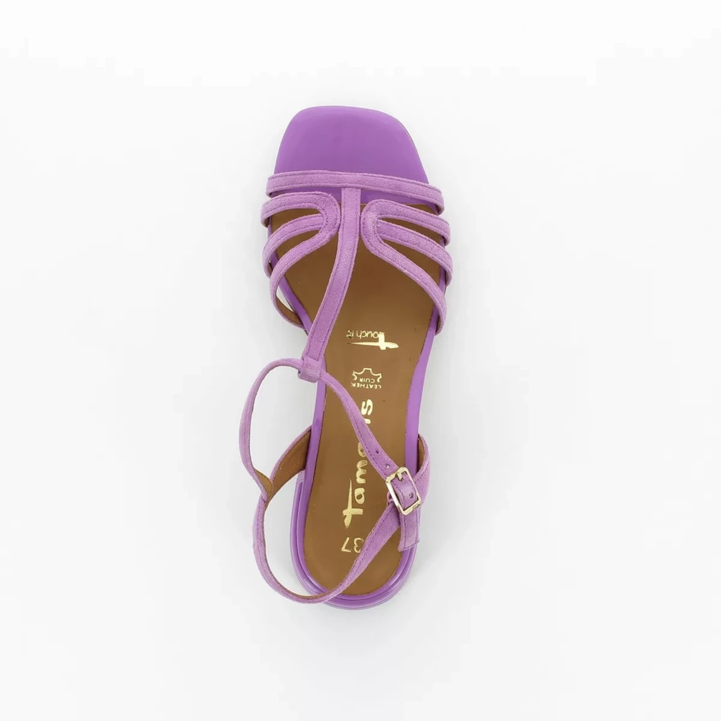 Image (6) de la chaussures Tamaris - Sandales et Nu-Pieds Violet / Lilas en Cuir nubuck