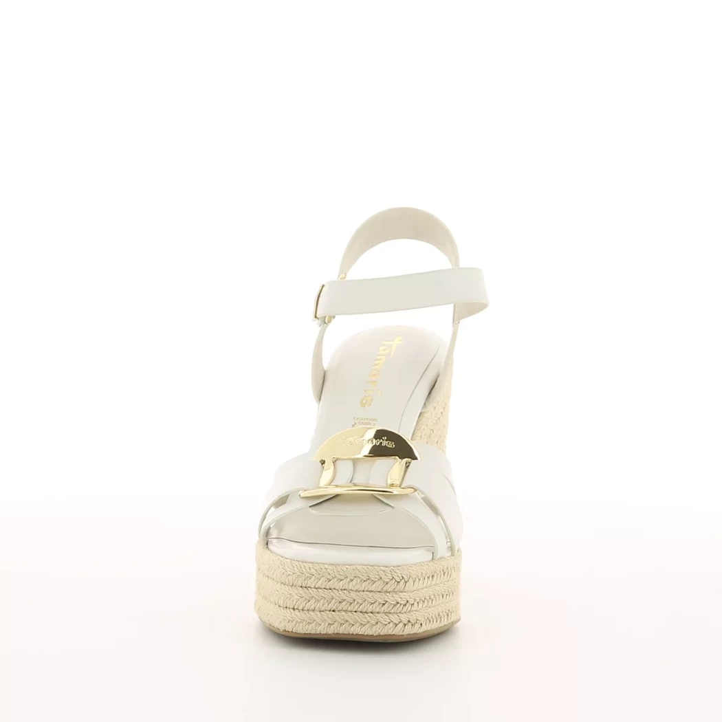 Image (5) de la chaussures Tamaris - Sandales et Nu-Pieds Blanc en Cuir