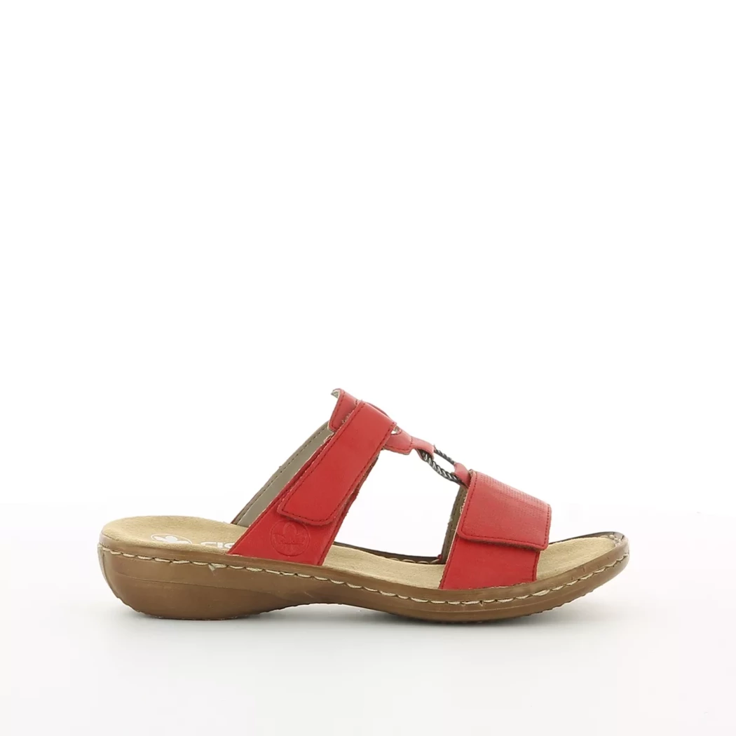 Image (2) de la chaussures Rieker - Mules et Sabots Rouge en Cuir