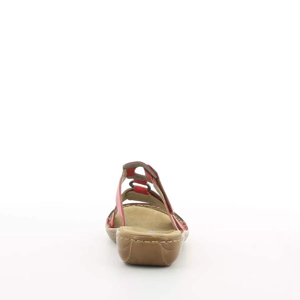 Image (3) de la chaussures Rieker - Mules et Sabots Rouge en Cuir
