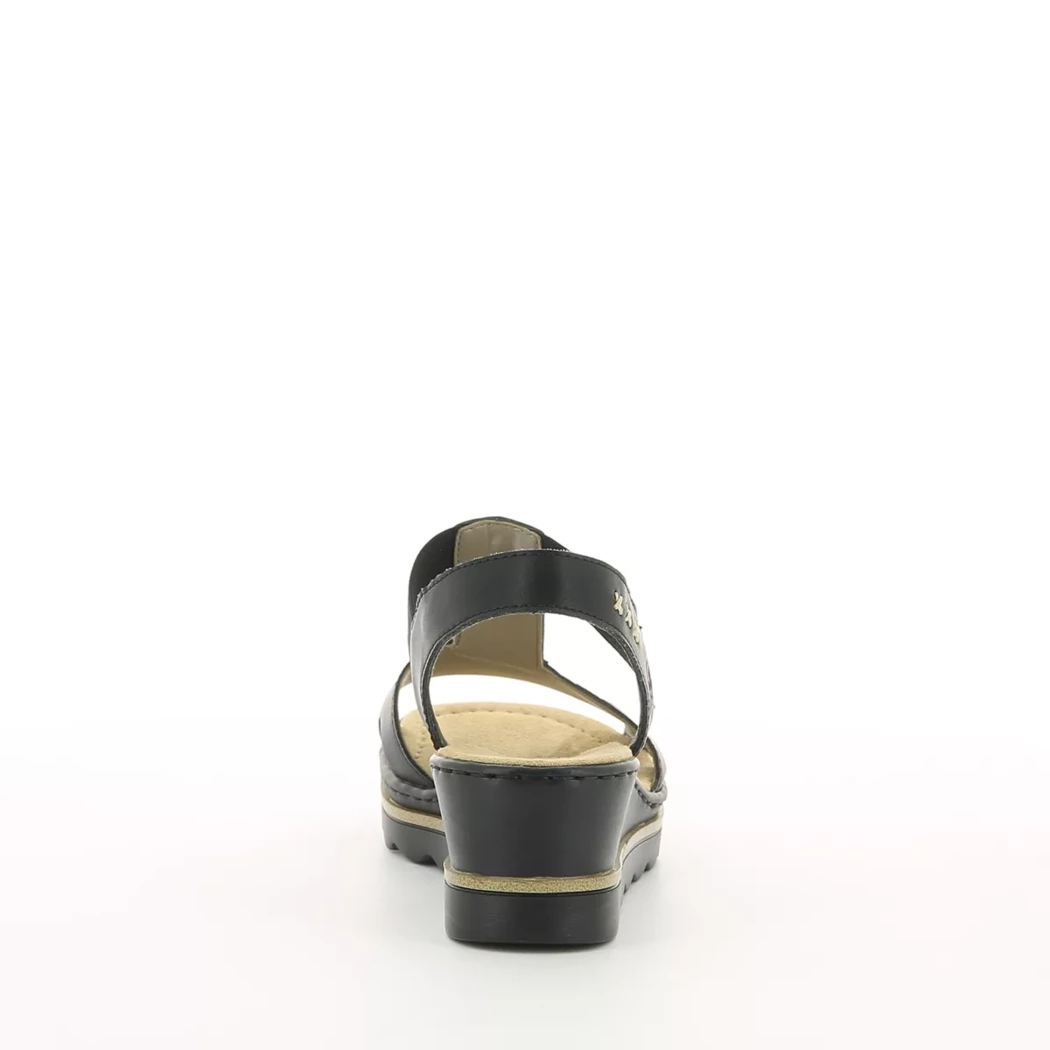 Image (3) de la chaussures Rieker - Sandales et Nu-Pieds Noir en Cuir