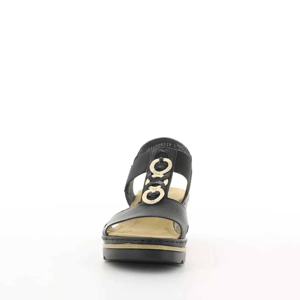 Image (5) de la chaussures Rieker - Sandales et Nu-Pieds Noir en Cuir