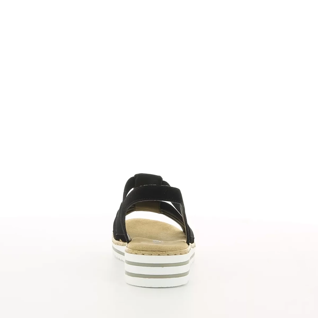 Image (3) de la chaussures Rieker - Sandales et Nu-Pieds Noir en Cuir nubuck