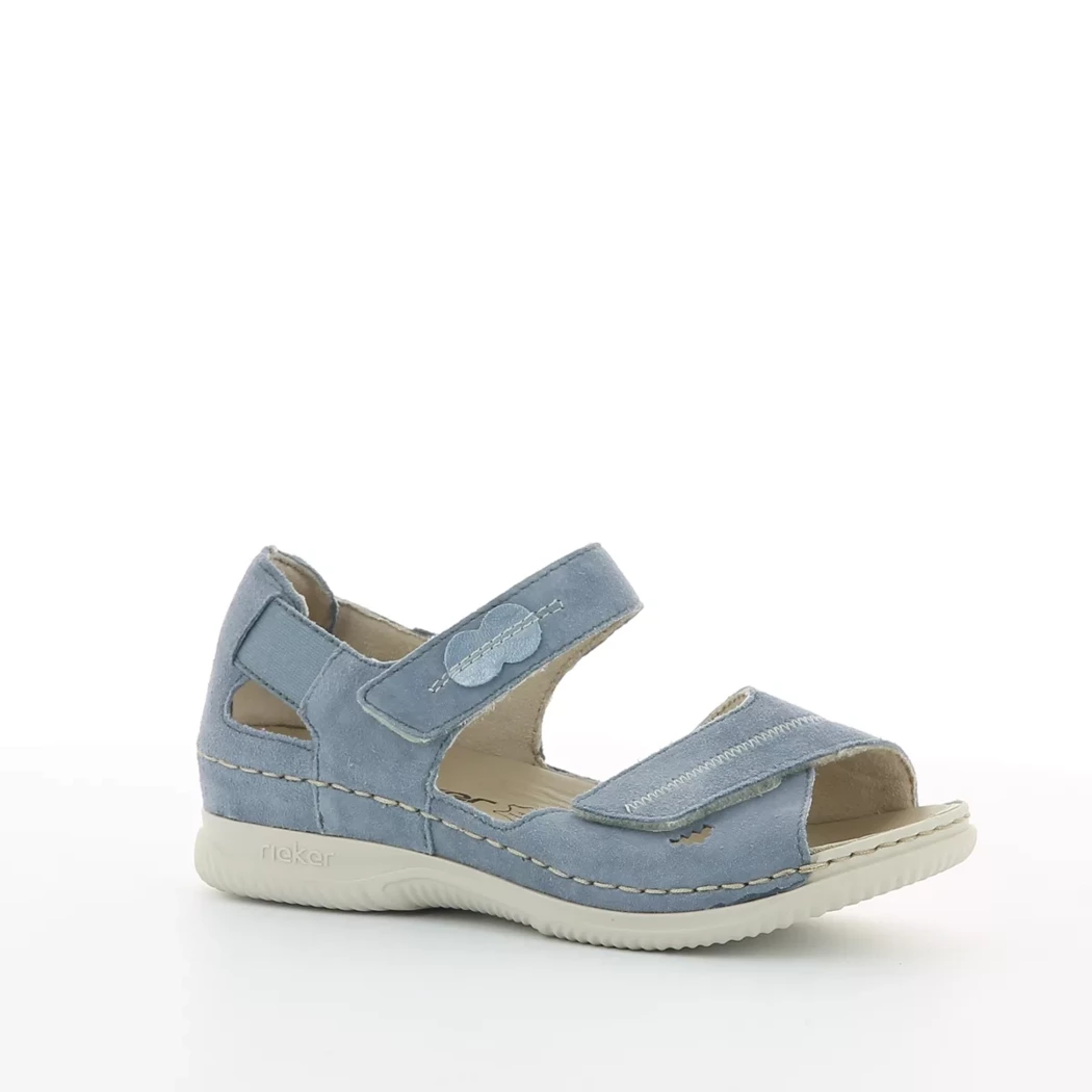Image (1) de la chaussures Rieker - Sandales et Nu-Pieds Bleu en Cuir nubuck