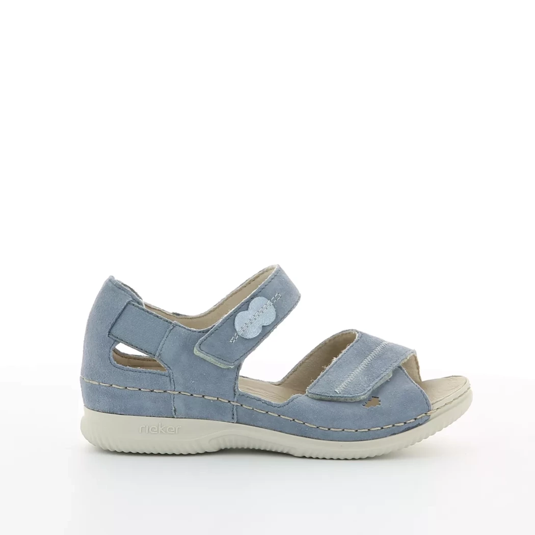 Image (2) de la chaussures Rieker - Sandales et Nu-Pieds Bleu en Cuir nubuck