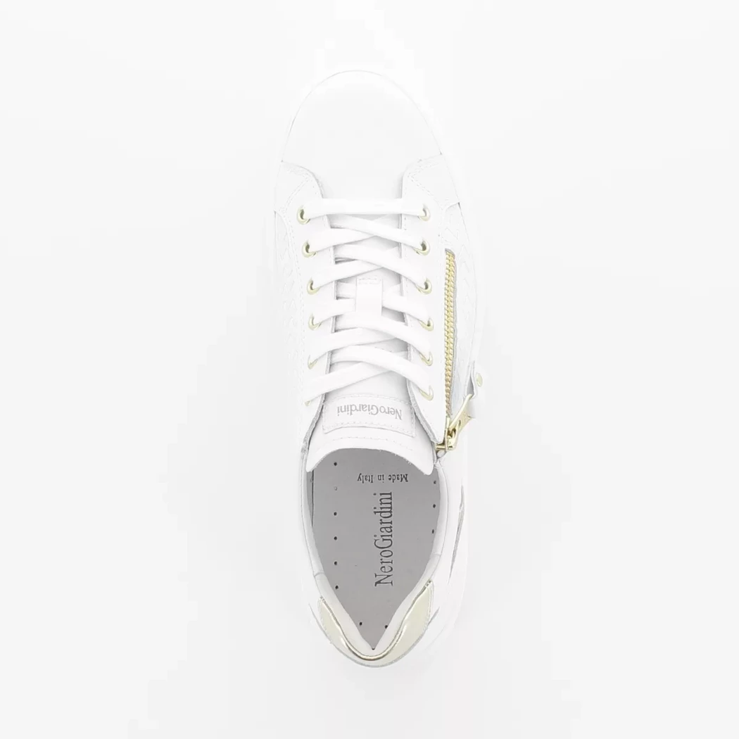 Image (6) de la chaussures Nero Giardini - Baskets Blanc en Cuir