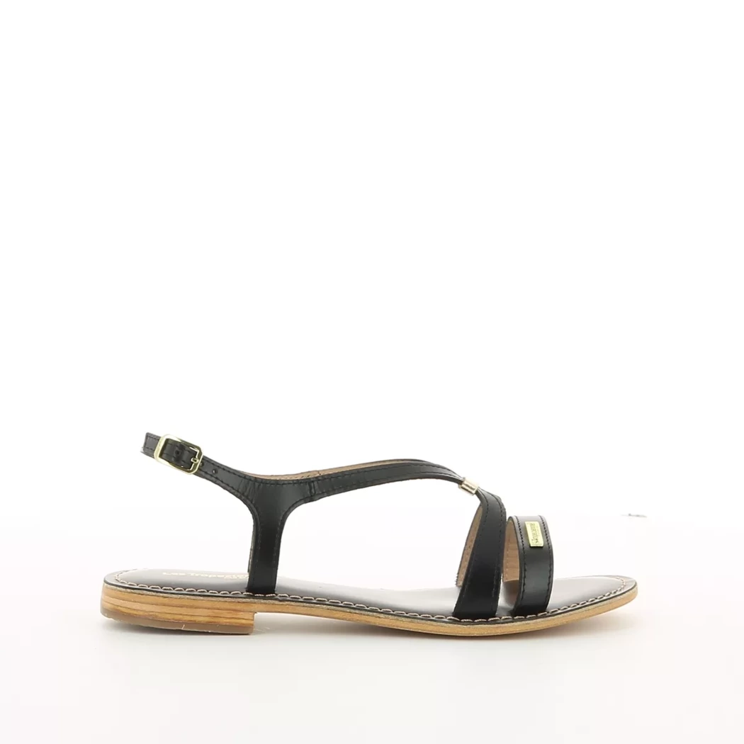 Image (2) de la chaussures Les Tropeziennes - Sandales et Nu-Pieds Noir en Cuir