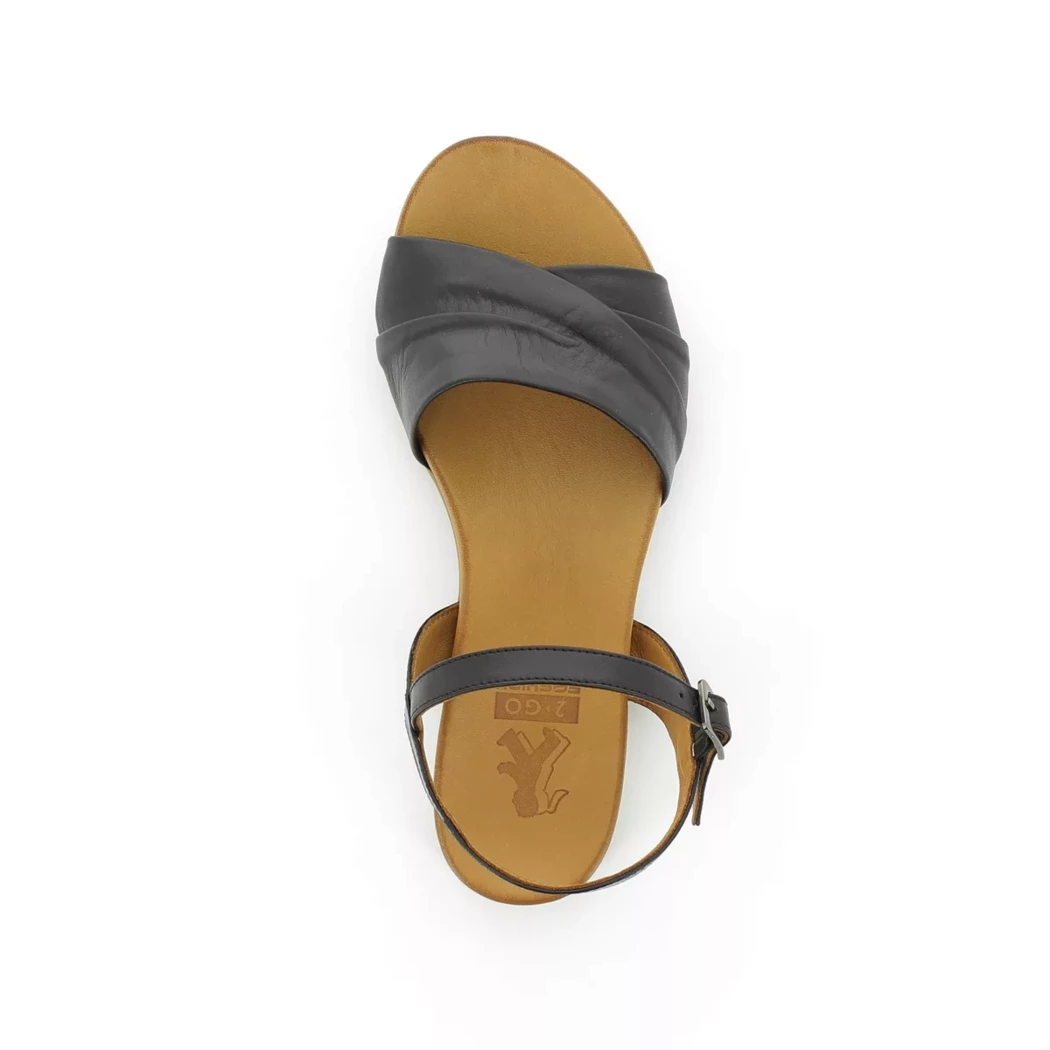 Image (6) de la chaussures 2 Go - Sandales et Nu-Pieds Noir en Cuir