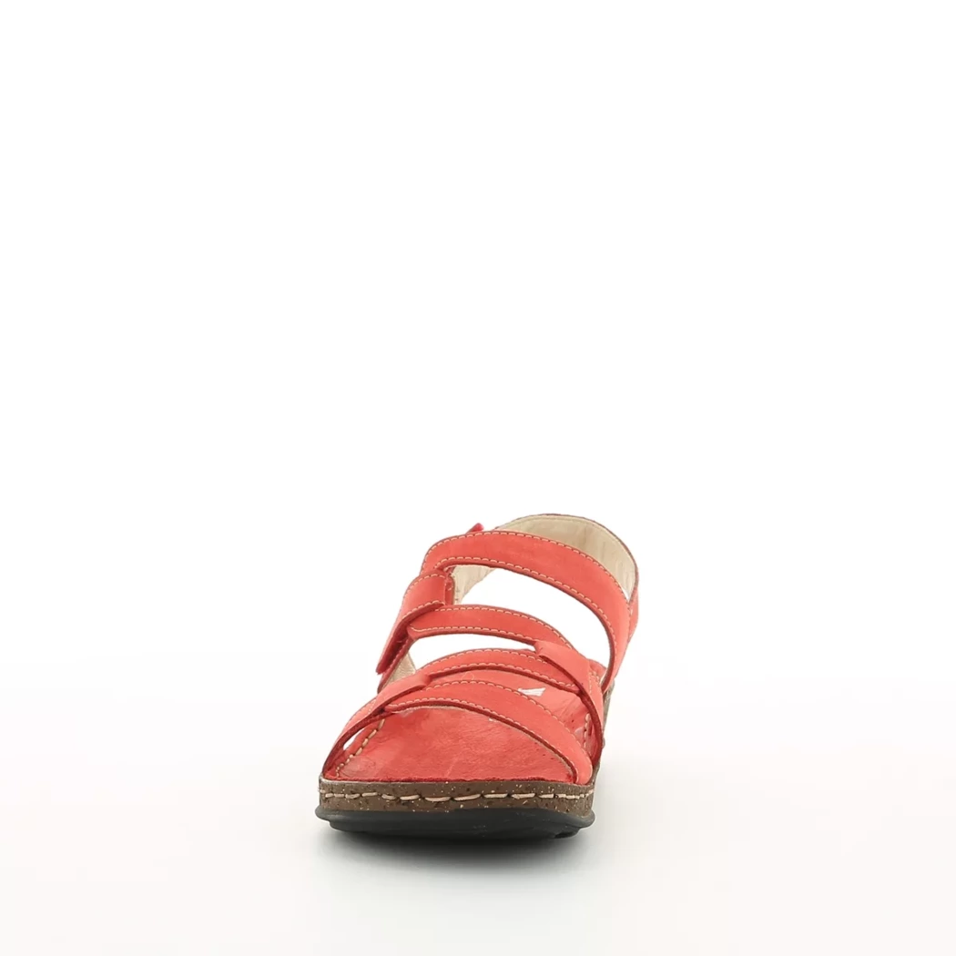 Image (5) de la chaussures Calba - Sandales et Nu-Pieds Rouge en Cuir nubuck