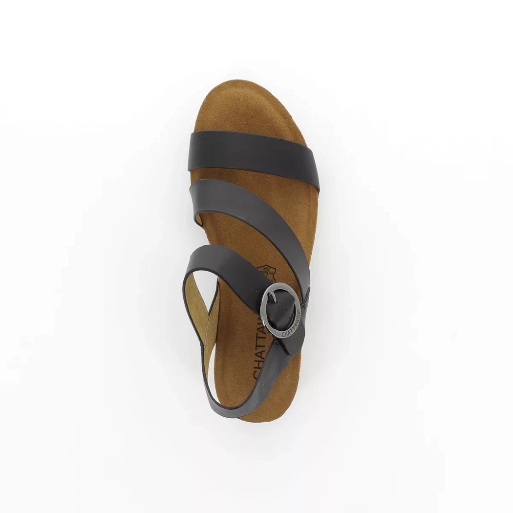 Image (6) de la chaussures Chattawak - Sandales et Nu-Pieds Noir en Cuir synthétique