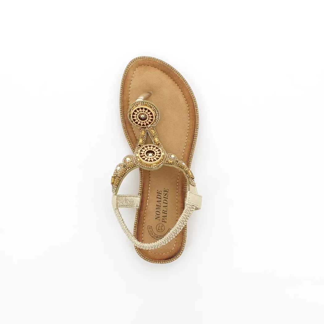Image (6) de la chaussures Nomade Paradise - Sandales et Nu-Pieds Or / Bronze / Platine en Cuir synthétique