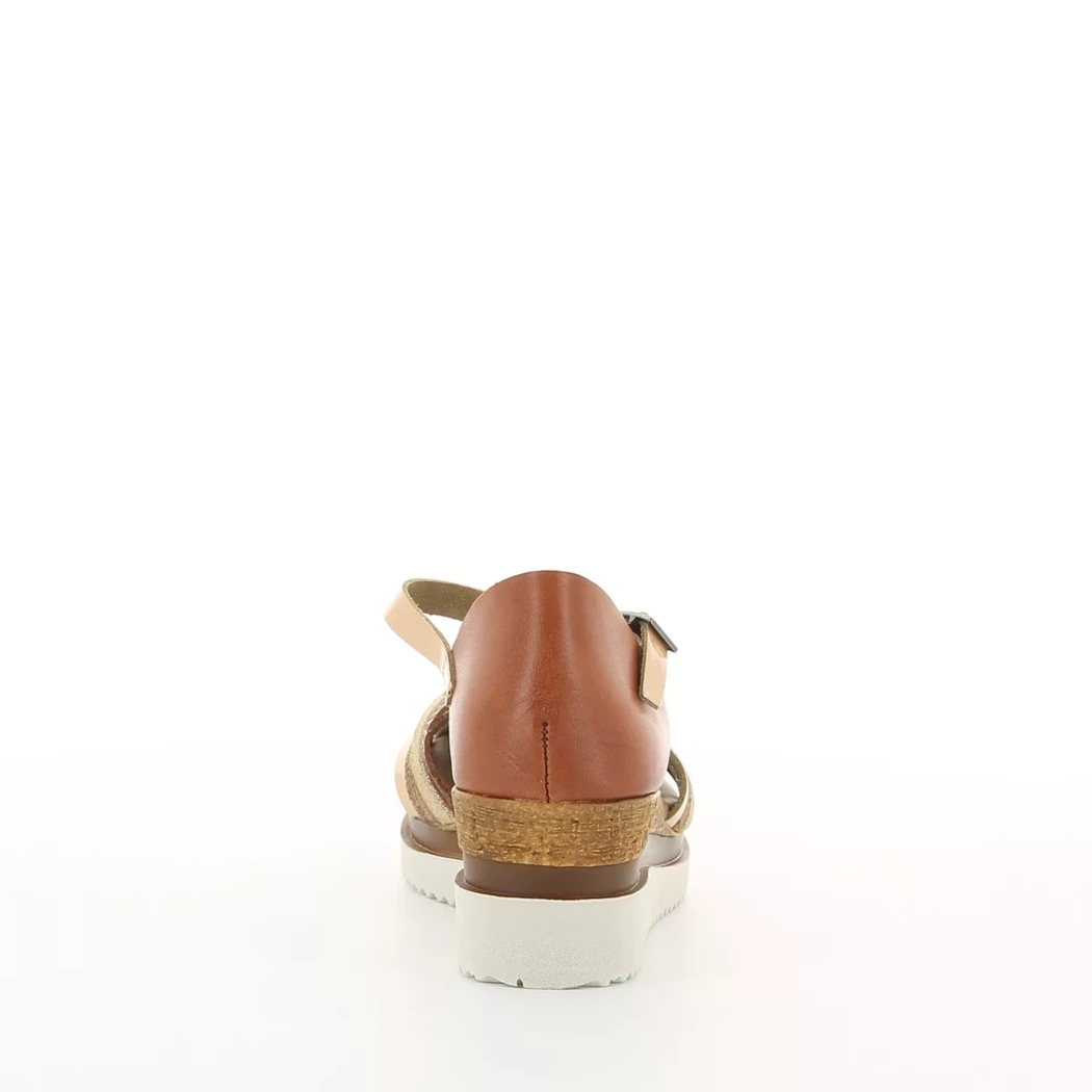 Image (3) de la chaussures Soleil - Escarpins Cuir naturel / Cognac en Cuir