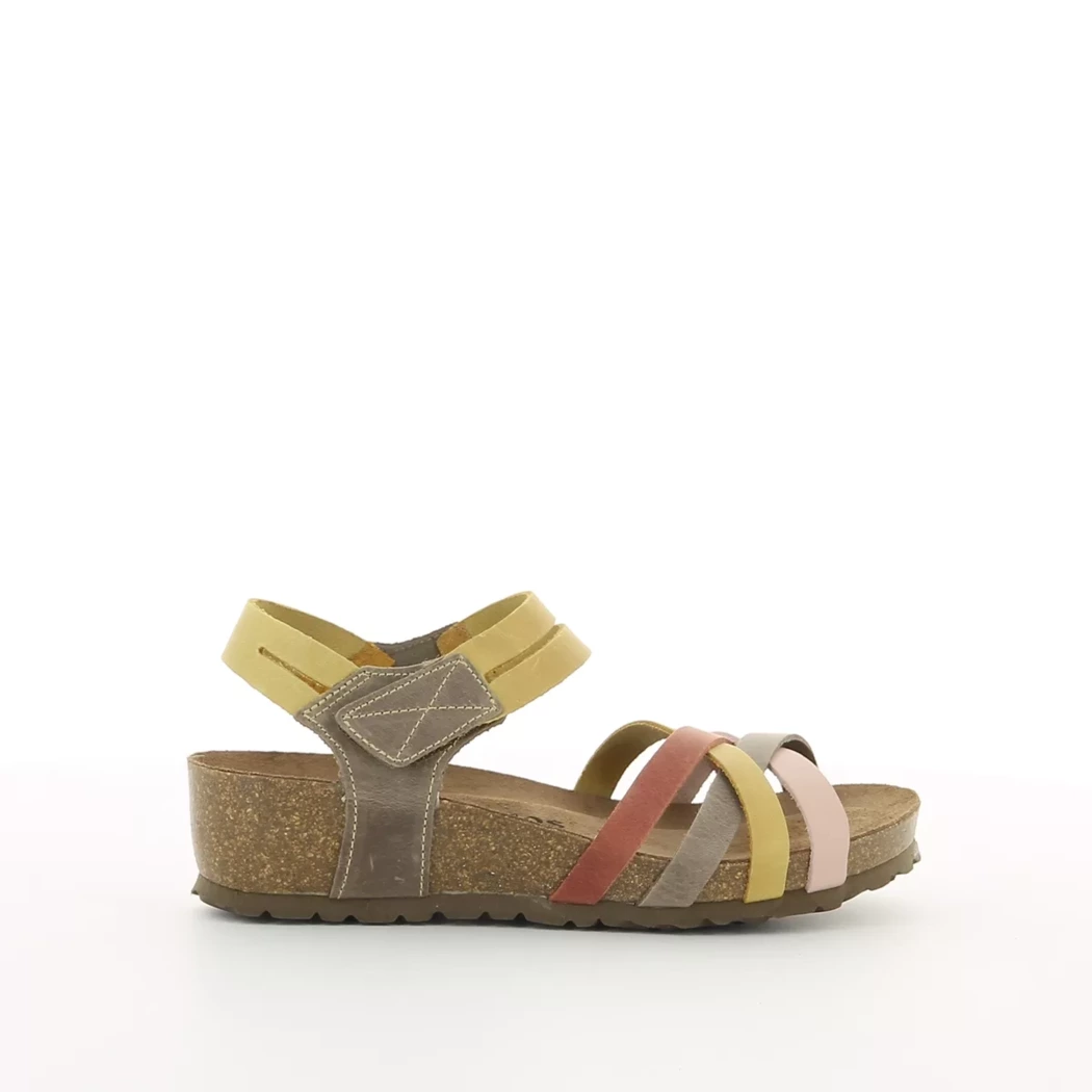 Image (2) de la chaussures Inter Bios - Sandales et Nu-Pieds Jaune en Cuir