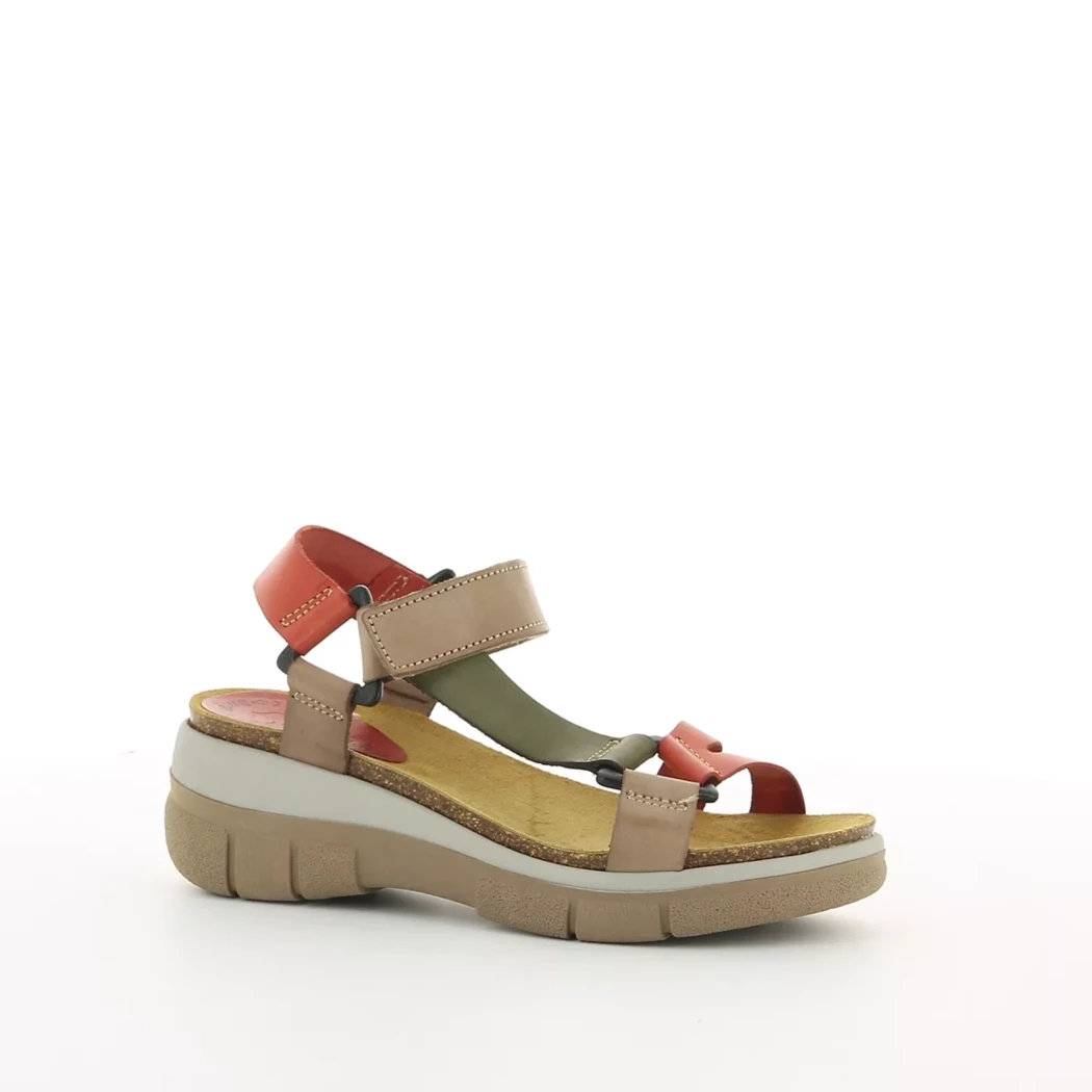 Image (1) de la chaussures Terre d'Epices - Sandales et Nu-Pieds Rouge en Cuir