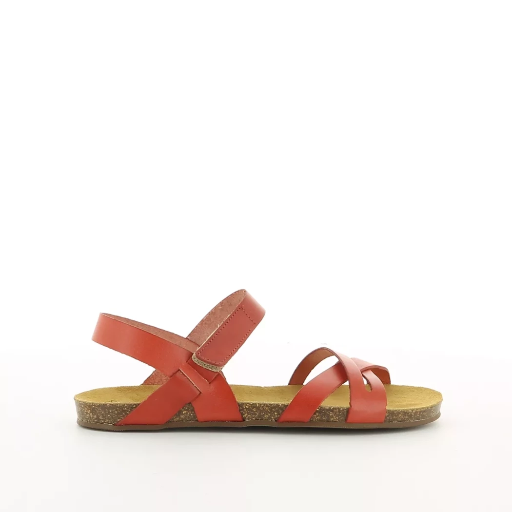 Image (2) de la chaussures Simplement B - Sandales et Nu-Pieds Rouge en Cuir