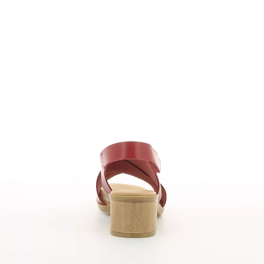 Image (3) de la chaussures Simplement B - Sandales et Nu-Pieds Rouge en Cuir