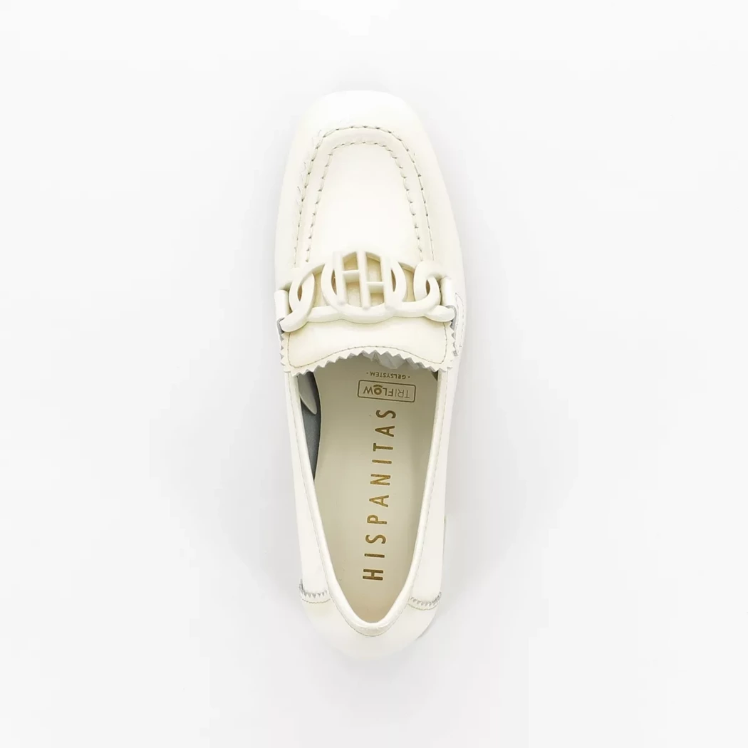 Image (6) de la chaussures Hispanitas - Mocassins Blanc en Cuir