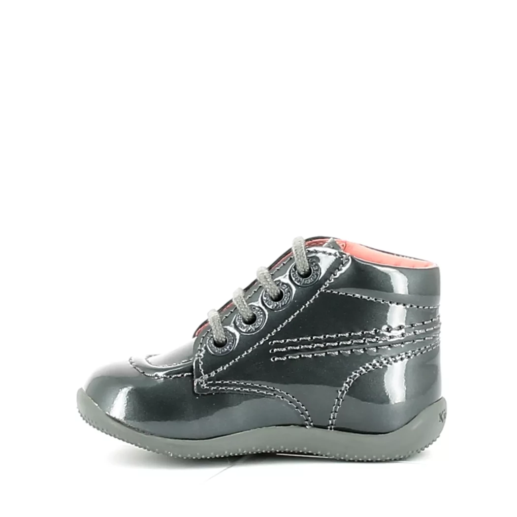 Image (4) de la chaussures Kickers - Bottines Gris en Cuir vernis