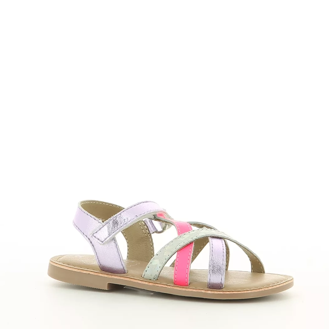 Image (1) de la chaussures Lulu Castagnette - Sandales et Nu-Pieds Rose en Cuir