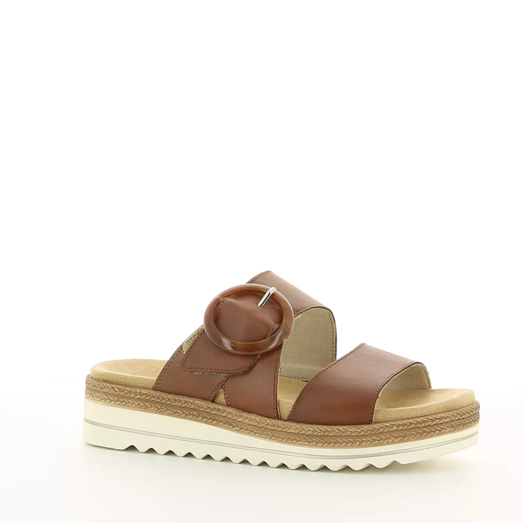 Image (1) de la chaussures Remonte - Mules et Sabots Cuir naturel / Cognac en Cuir