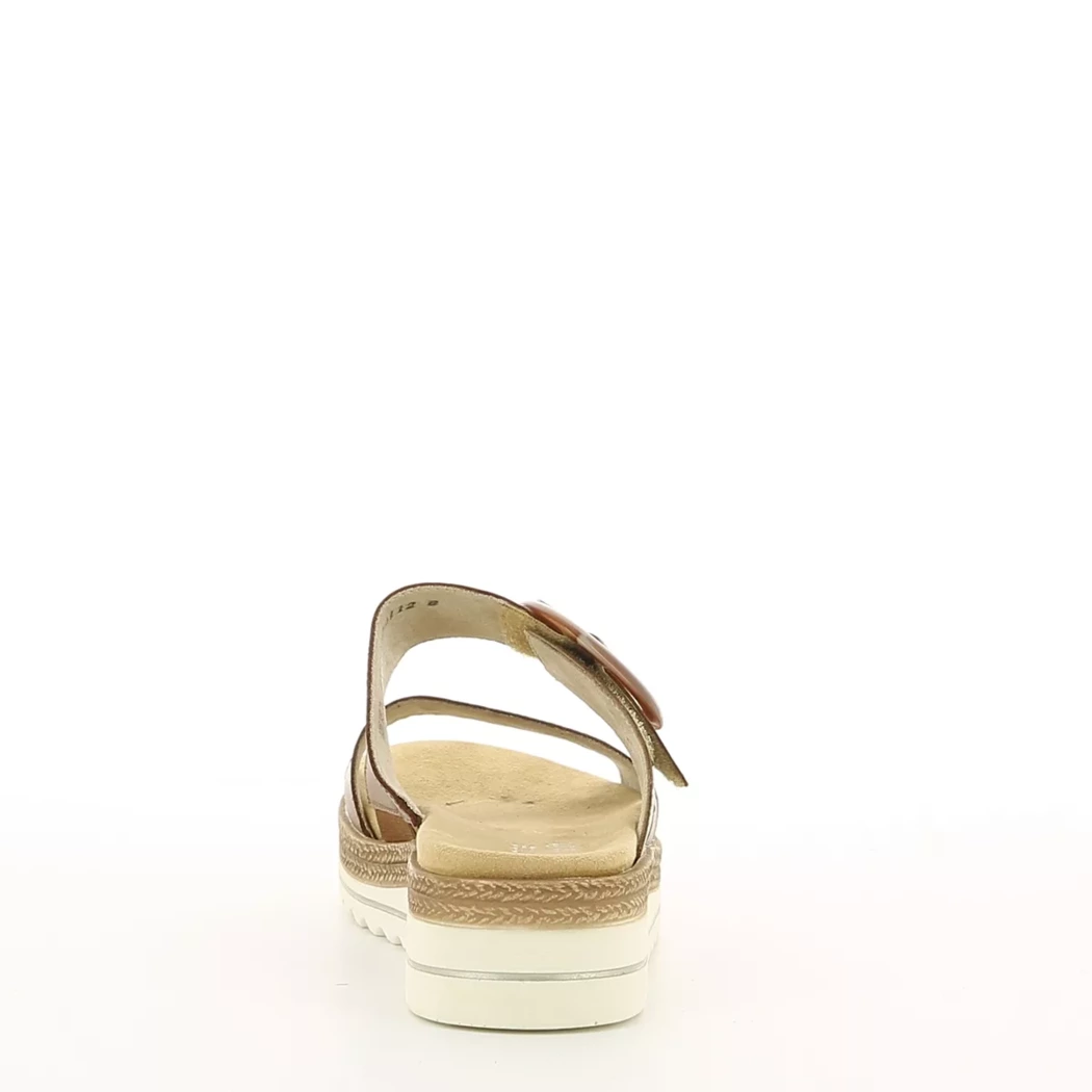 Image (3) de la chaussures Remonte - Mules et Sabots Cuir naturel / Cognac en Cuir
